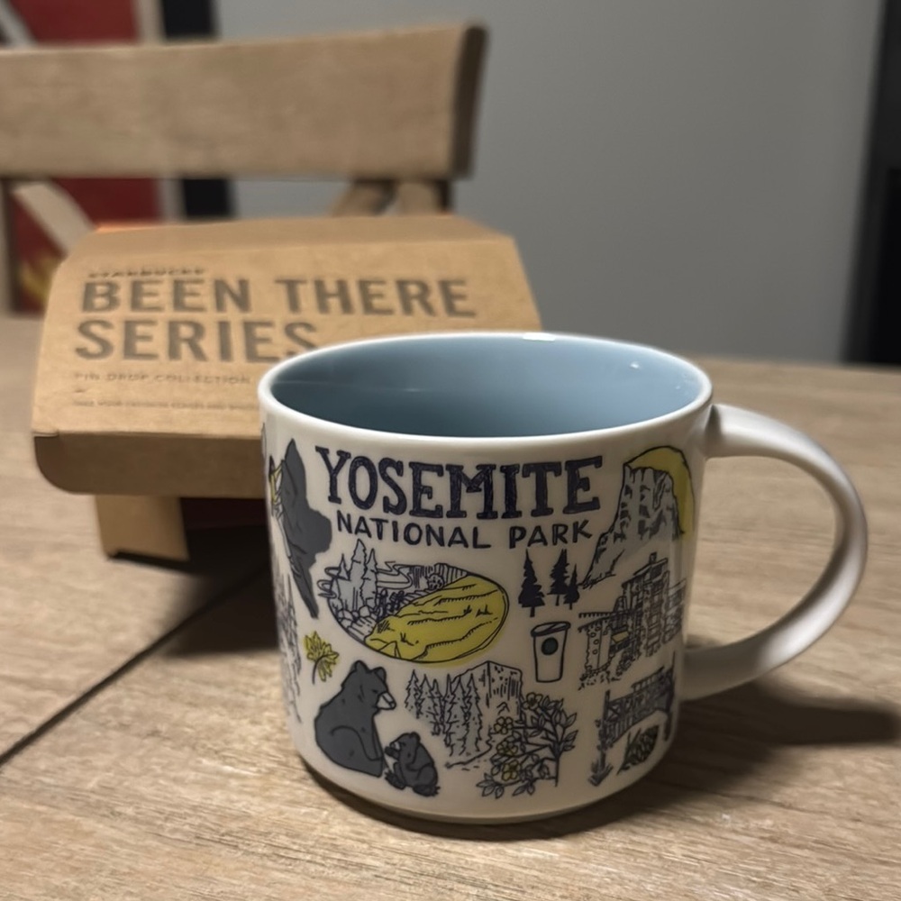 Yosemite National Park Mug - Blue and White NEW